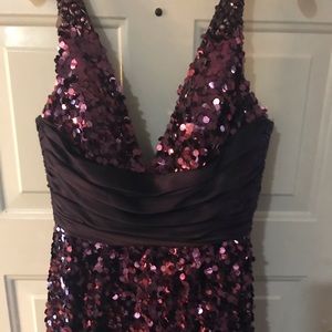 Purple sequin gown